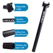 FMFXTR Bicycle Extended Saddle Seat Tube Double Nail Straight Tube, Specification: 30.9mm(Red)