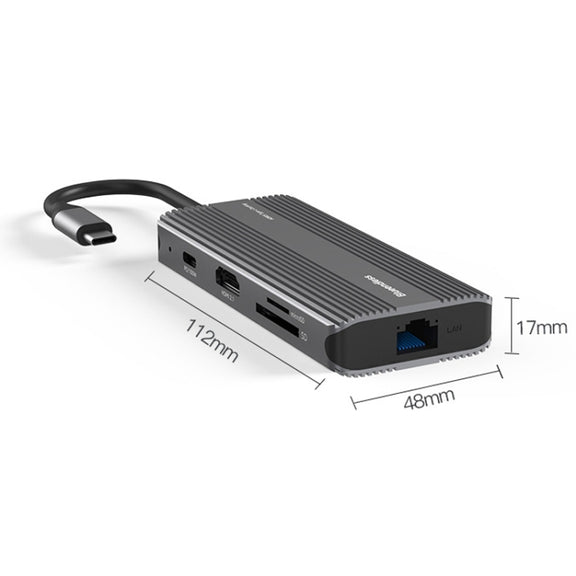 Blueendless 8K/30Hz Type-C To Gigabit Ethernet USB3.1 Docking Station(8 in 1)