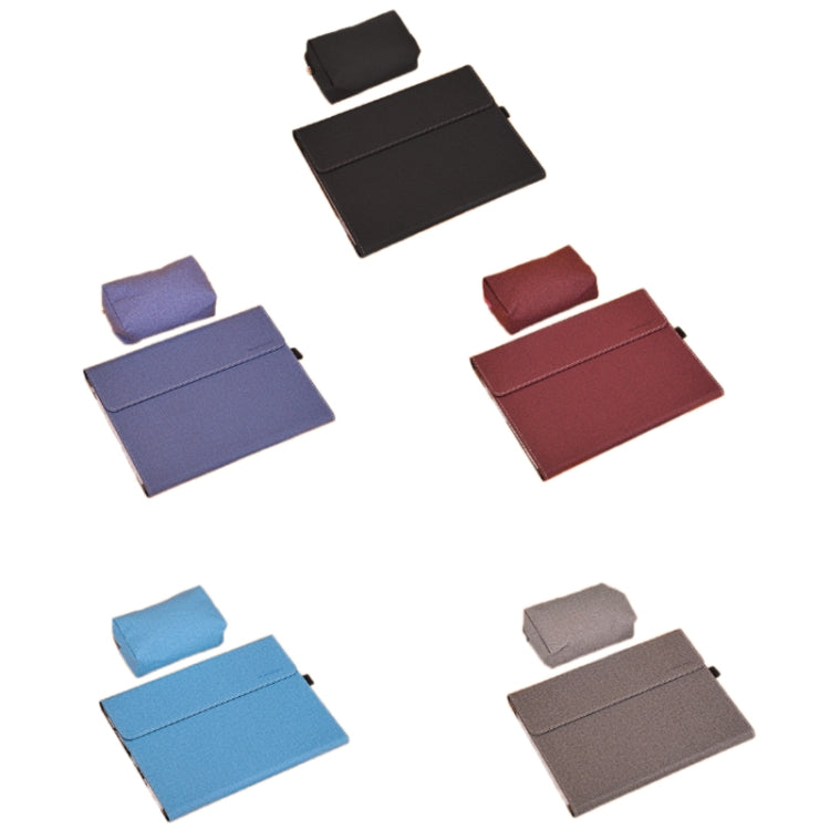 All-Inclusive Drop Case For Microsoft Surface Pro 8, Color: TPU Soft Shell Wine Red With Power Pack