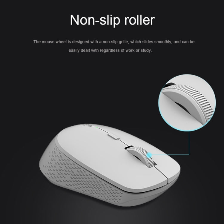 Rapoo M300G 1600DPI 3 Keys Laptop Office Silent Wireless Bluetooth Mouse(Deep Gray)