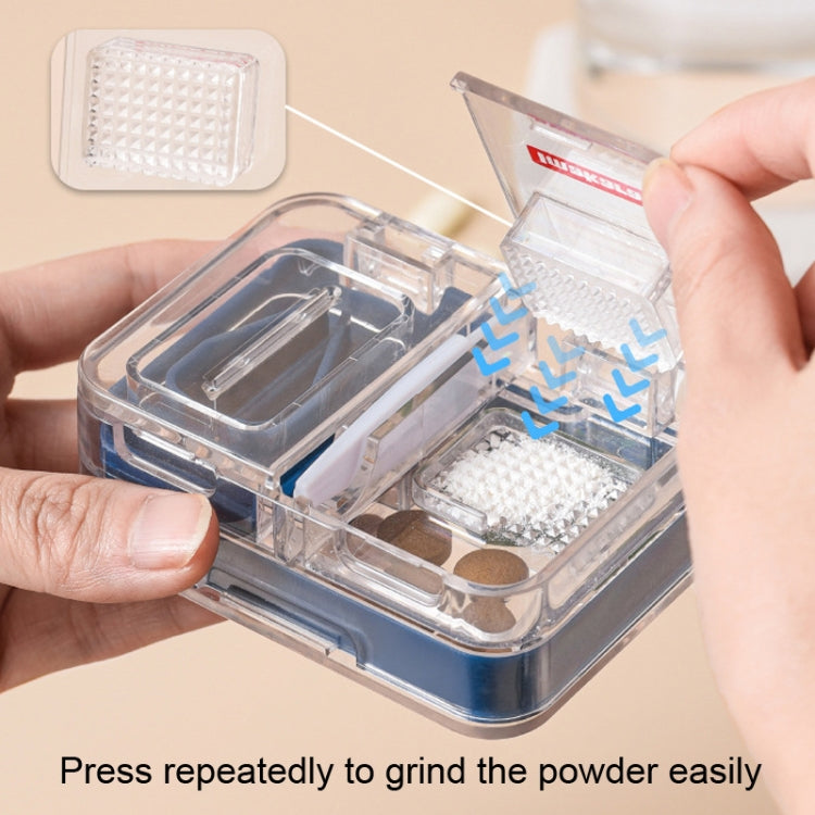 Imakara Mini Square Portable Sealed Medicine Cutter Dispenser Box(Green)