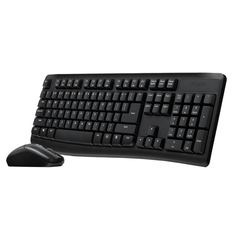 Rapoo X1800PRO 104 Keys Water-resistant Multimedia Wireless Keyboard Mouse Set(Black)