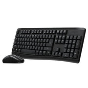 Rapoo X1800PRO 104 Keys Water-resistant Multimedia Wireless Keyboard Mouse Set(Black)