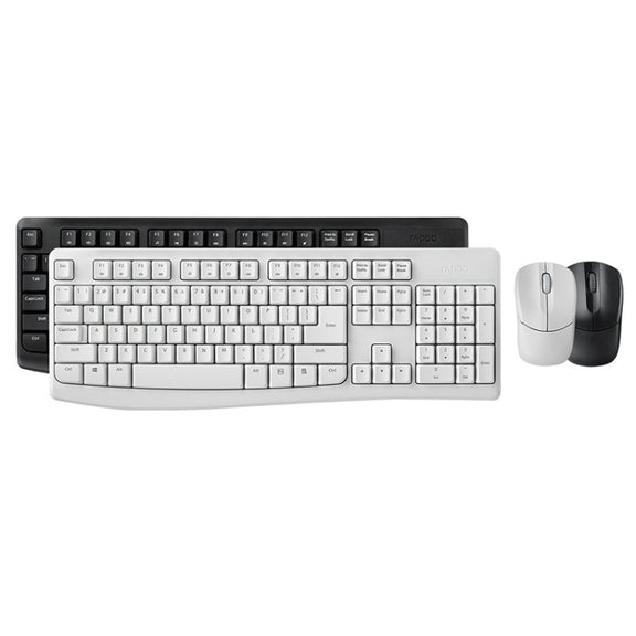 Rapoo X1800PRO 104 Keys Water-resistant Multimedia Wireless Keyboard Mouse Set(Black)
