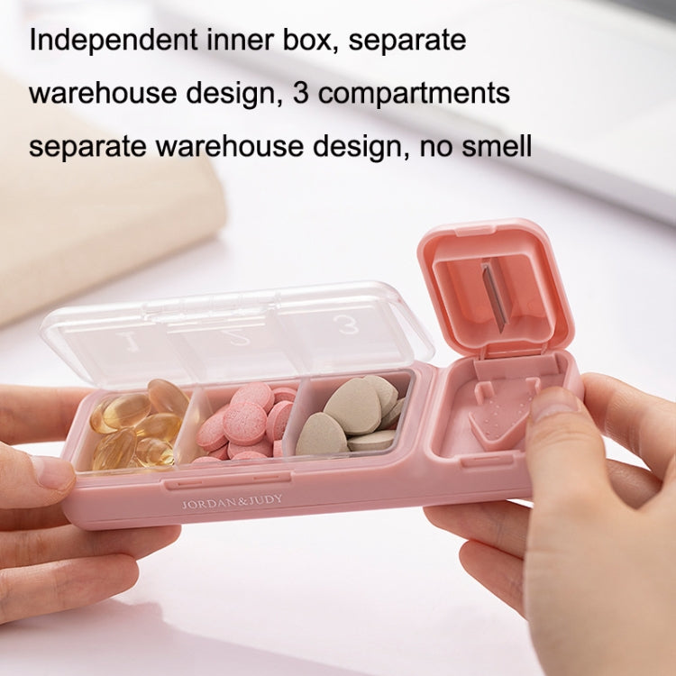 TR017 Portable Medicine Cutter Portable Mini 7 Days Sealed Separate Medicine Box(Purple)