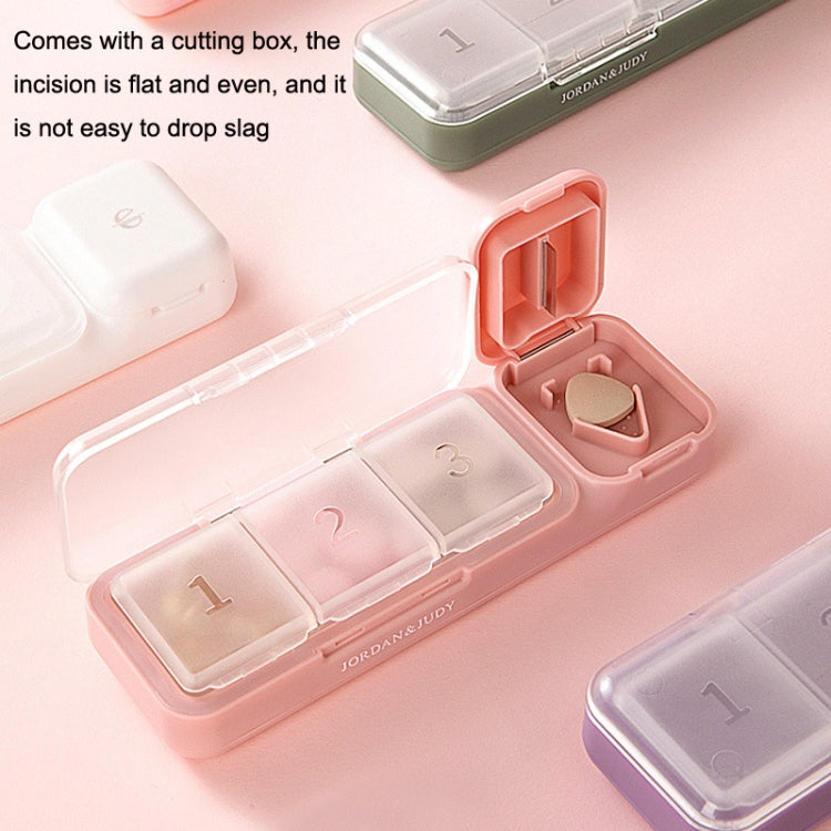 TR017 Portable Medicine Cutter Portable Mini 7 Days Sealed Separate Medicine Box(Purple)