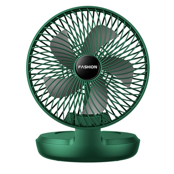 Folding Office Desktop Household Portable Small Fan, Size: 8 inch(Green USB Direct Plug)