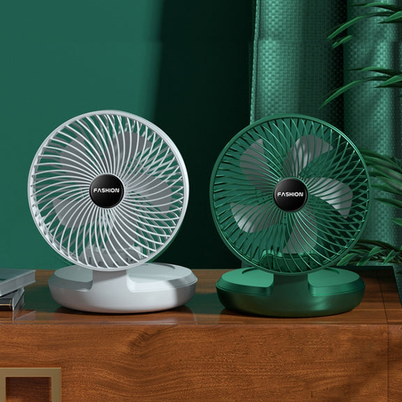 Folding Office Desktop Household Portable Small Fan, Size: 8 inch(Green USB Direct Plug)