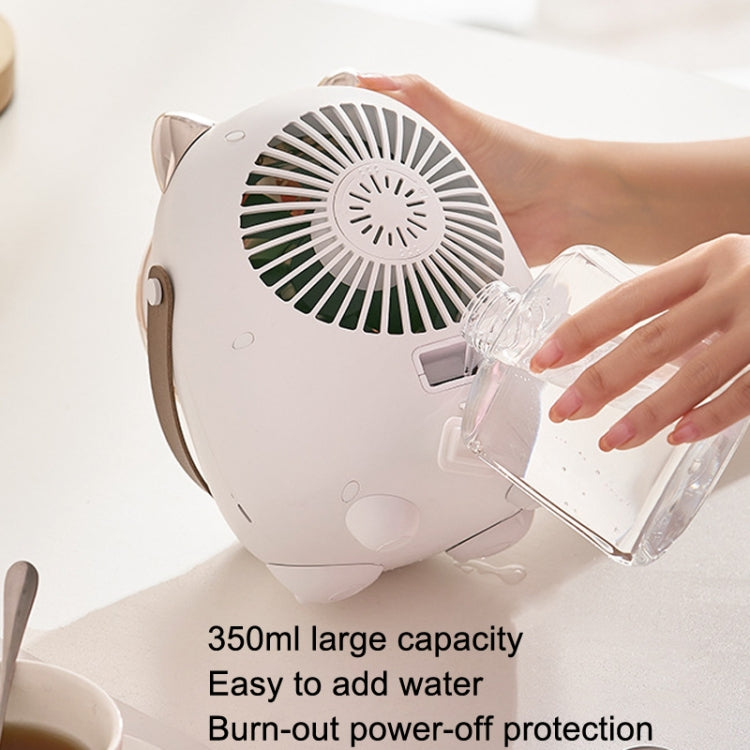 Turbine Water Cold Fan USB Desktop Humidity Spray Small Fan(Tanuka White 2000 mAh)