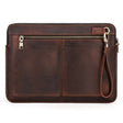 CONTACTS FAMILY Leather Laptop Sleeve For Macbook Pro 14.2 Inch(Coffee) - free shipping - PMC TechLife - Order now!