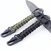 Outdoor Seven-Core Umbrella Rope Keychain Eagle Mouth Buckle Bottle Opener(Black)