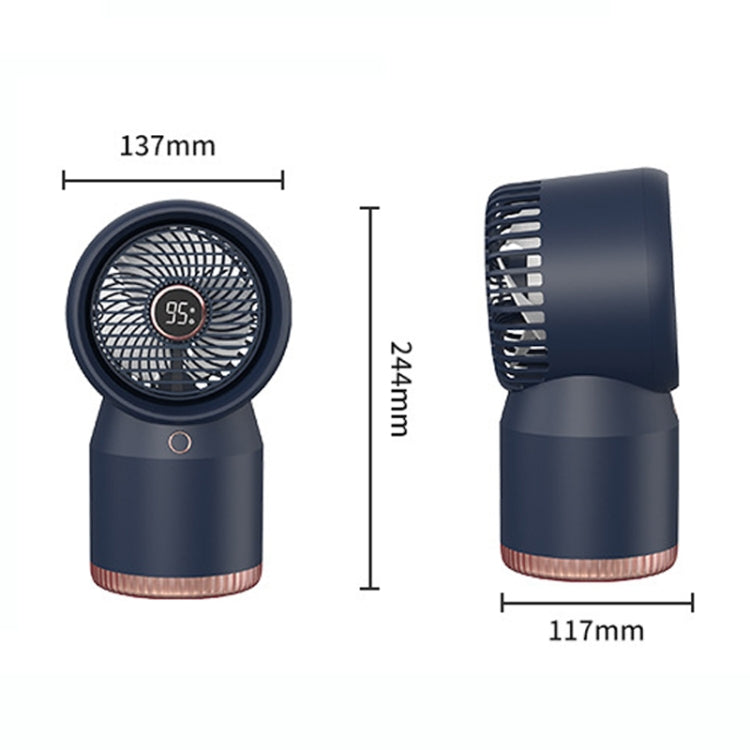 Spray Humidified LED Digital Display Office Home Fan, Style: USB Direct Plug(White)