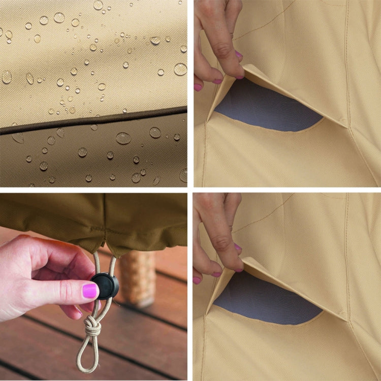 Oxford Cloth Water-resistant Dustproof Barbecue Cover With Sundry Bag, Size: 145x61x117cm(Beige)