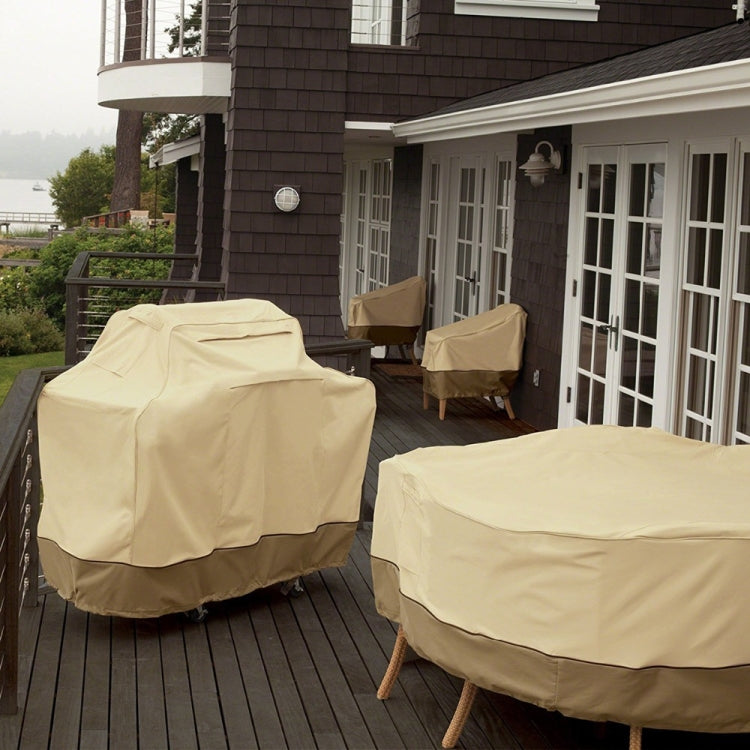 Oxford Cloth Water-resistant Dustproof Barbecue Cover With Sundry Bag, Size: 145x61x117cm(Beige)