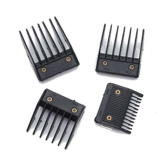 4 In 1 Hair Clipper Limit Comb Barber Tool Accessories(Black)