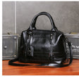 Ladies Casual Handbag Soft-faced Solid Color One-shoulder Diagonal Large Bag(Black) - free shipping - PMC TechLife - Order now!