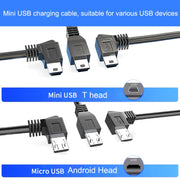 Driving Recorder Power Cord USB Car Charger Antihypertensive Line, Style: 3.5m+1A(Android Right Bend)