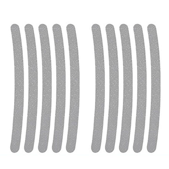 10pcs /Set Car Wheel Reflective Stickers 3D Personal Decoration Tire Warning Stickers(Silver White)