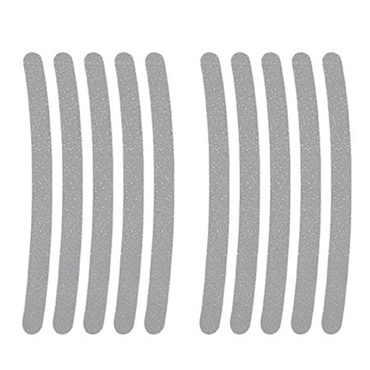 10pcs /Set Car Wheel Reflective Stickers 3D Personal Decoration Tire Warning Stickers(Silver White)