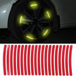 20pcs /Set Car Wheel Reflective Stickers 3D Personal Decoration Tire Warning Stickers(Red) - Decorative Strip by PMC TechLife | Online Shopping South Africa | PMC TechLife
