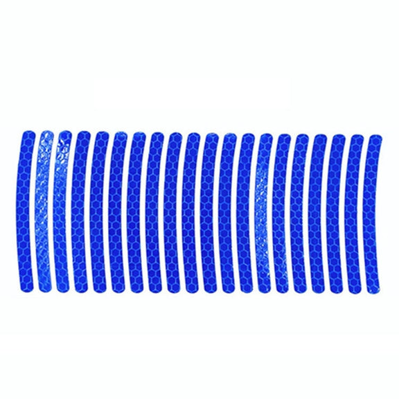 20pcs /Set Car Wheel Reflective Stickers 3D Personal Decoration Tire Warning Stickers(Blue)