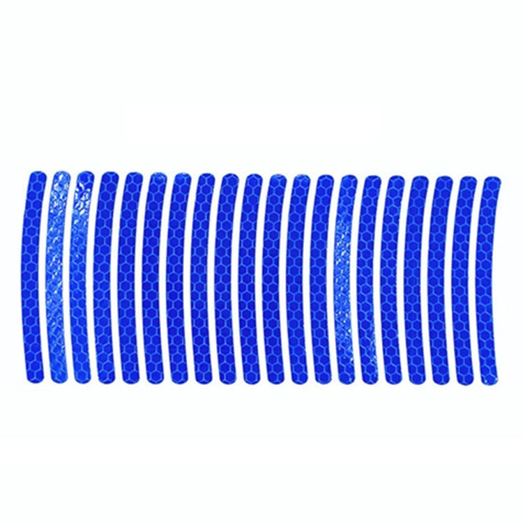 20pcs /Set Car Wheel Reflective Stickers 3D Personal Decoration Tire Warning Stickers(Blue)