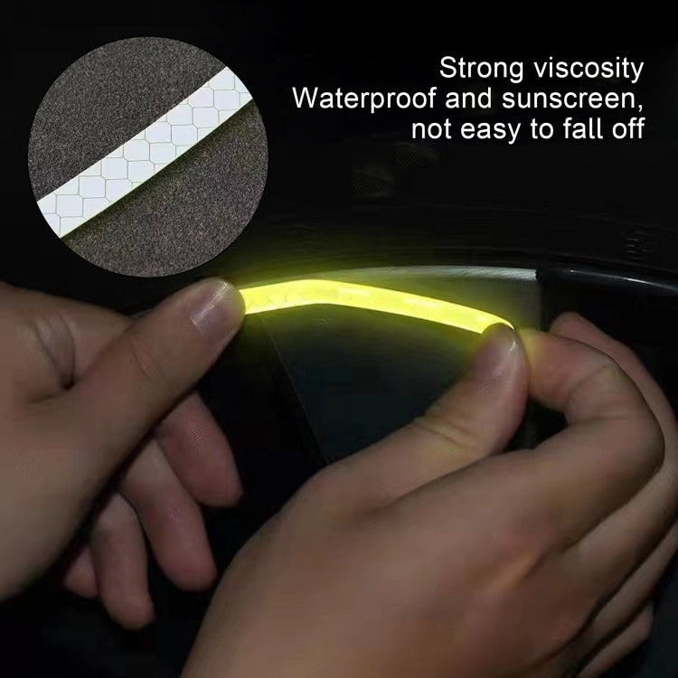 10pcs /Set Car Wheel Reflective Stickers 3D Personal Decoration Tire Warning Stickers(Silver White)