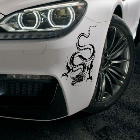 D-131 Dragon Totem Dragon Car Cover Sticker Modified Roof Scratch Sticker(Black)