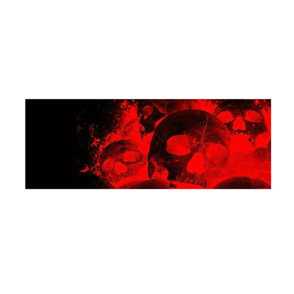 D-954 Flame Skeleton Rear Window Pattern Sticker Truck SUV Behind Wind Glass Stickers(Red)
