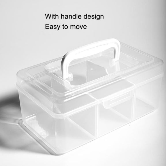 Portable Medicine Box Home Medicine Plastic Storage Box, Style: Long Large