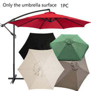 Polyester Parasol Replacement Cloth Round Garden Umbrella Cover, Size: Diameter 2m  6 Ribs(Black)