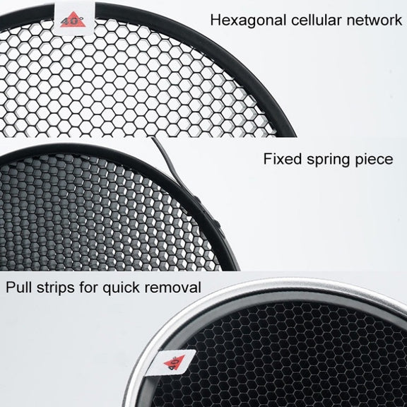 GODOX SN1002 Honeycomb Mesh Reflector Light Effect Accessory For 17cm Standard Cover, Density: 40��