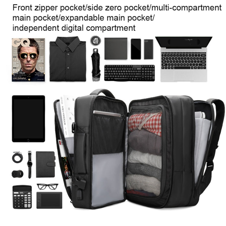 Mark Ryden 17.3 Inch Men Large Capacity Oxford Cloth Computer Backpack,Style: Expansion Style