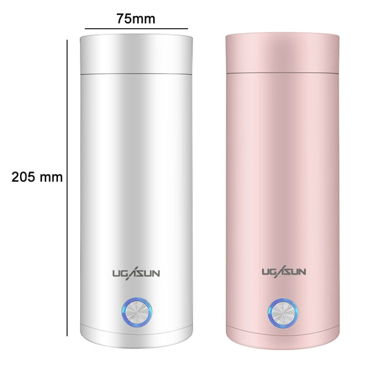 UGASUN Travel Portable Mini Electric Heated Water Cup, Color: US Plug (Pink)