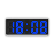LED Bedside Alarm Clock Battery Plug-In Dual-Purpose Clock(Blue)