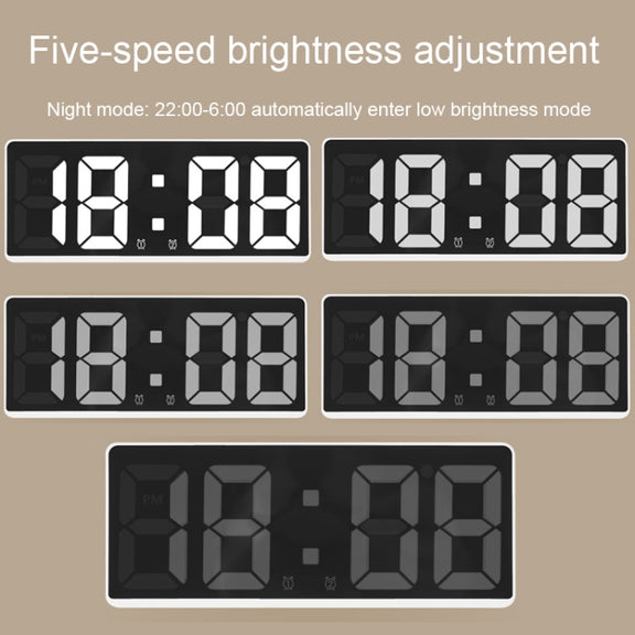 LED Bedside Alarm Clock Battery Plug-In Dual-Purpose Clock(Blue)