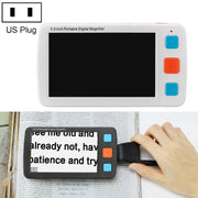 5.0 inch Portable HD Electronic Vision Aid Low Vision Magnifying Glass Reader, US Plug(White)