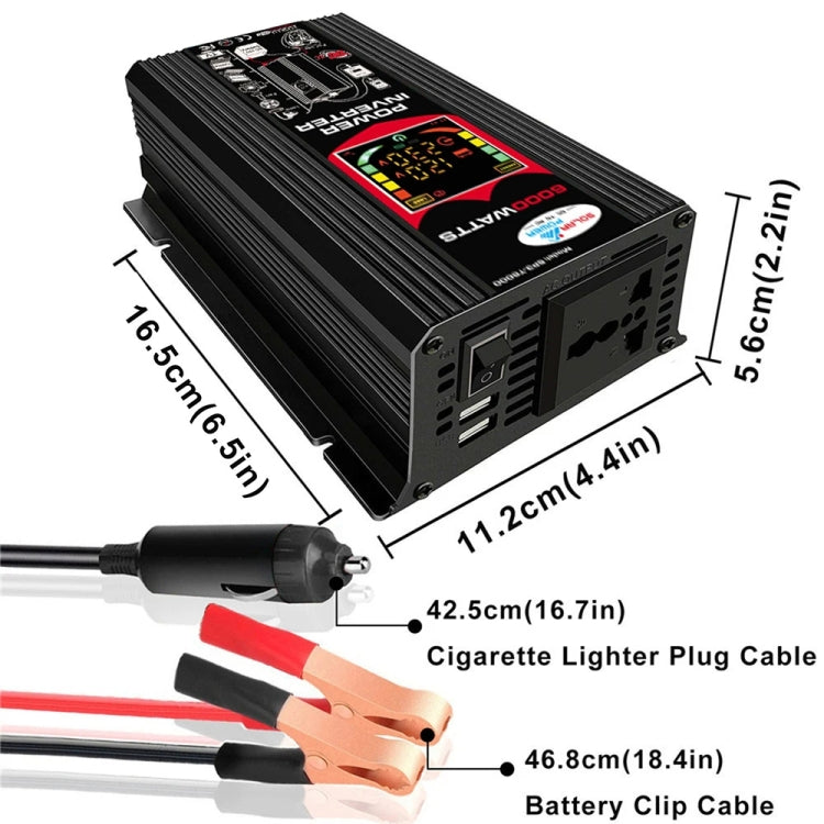 Tang 3 Generations Home Solar Generator Inverter+30A Controller+18W 12V Solar Panel, Specification: Black 12V To 110V