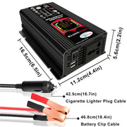 Tang 3 Generations Home Solar Generator Inverter+30A Controller+18W 12V Solar Panel, Specification: Black 12V To 110V