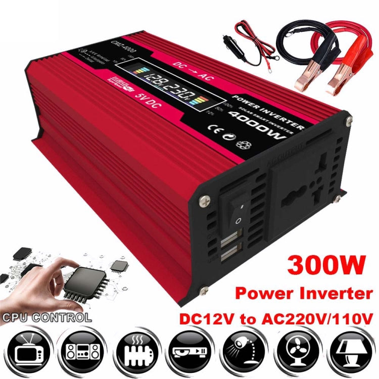 Zhi Zun Solar Power System Inverters+30A Controller+18W 18V Solar Panel, Specification: Black 12V To 220V