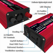 Zhi Zun Solar Power System Inverters+30A Controller+18W 18V Solar Panel, Specification: Black 12V To 220V