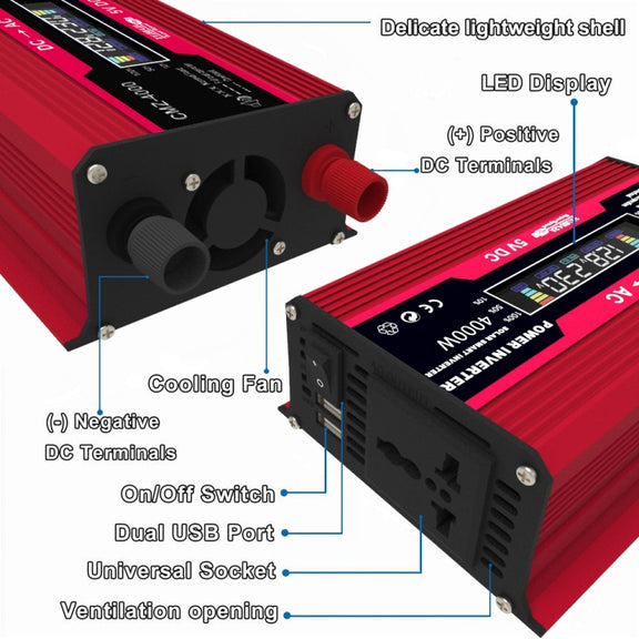 Zhi Zun Solar Power System Inverters+30A Controller+18W 18V Solar Panel, Specification: Black 12V To 220V