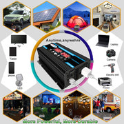 Solar Power System Inverter 30A Controller+18W 12V Solar Panel, Specification: Yellow 12V To 220V