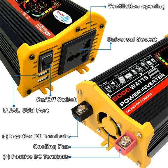 Saga 3 Generations Home Solar Generator Inverter+30A Controller+18W 12V Solar Panel, Specification: Black 12V To 110V