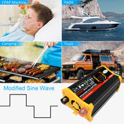 Saga 3 Generations Home Solar Generator Inverter+30A Controller+18W 12V Solar Panel, Specification: Black 12V To 110V