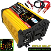 Saga 3 Generations Home Solar Generator Inverter+30A Controller+18W 12V Solar Panel, Specification: Yellow 12V To 110V