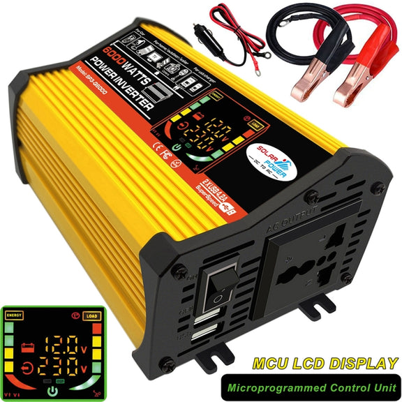 Saga 3 Generations Home Solar Generator Inverter+30A Controller+18W 12V Solar Panel, Specification: Yellow 12V To 110V