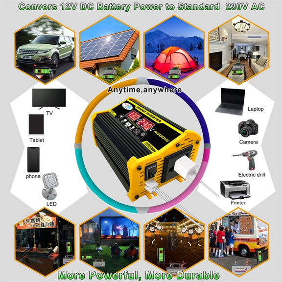 Saga Generation 2 Home Solar Generator Inverter+30A Controller+18W 12V Solar Panel, Specification: Black 12V To 110V