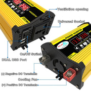 Saga Generation 2 Home Solar Generator Inverter+30A Controller+18W 12V Solar Panel, Specification: Yellow 12V To 110V