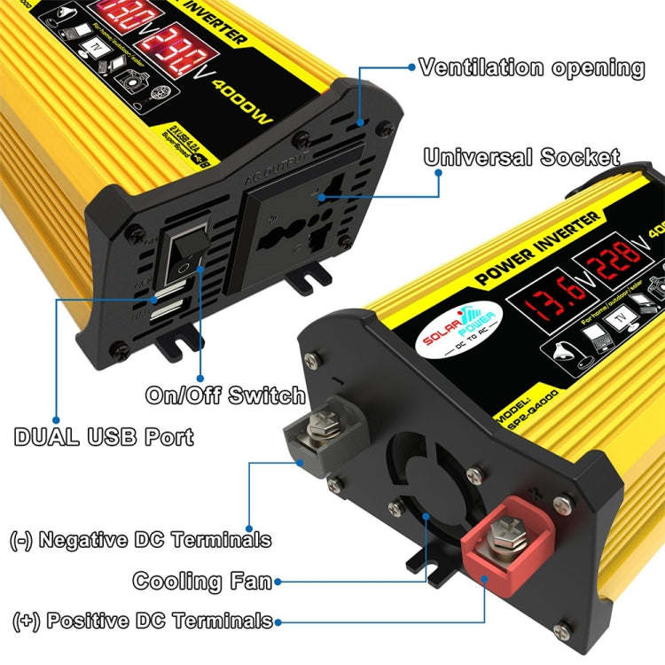 Saga Generation 2 Home Solar Generator Inverter+30A Controller+18W 12V Solar Panel, Specification: Yellow 12V To 110V